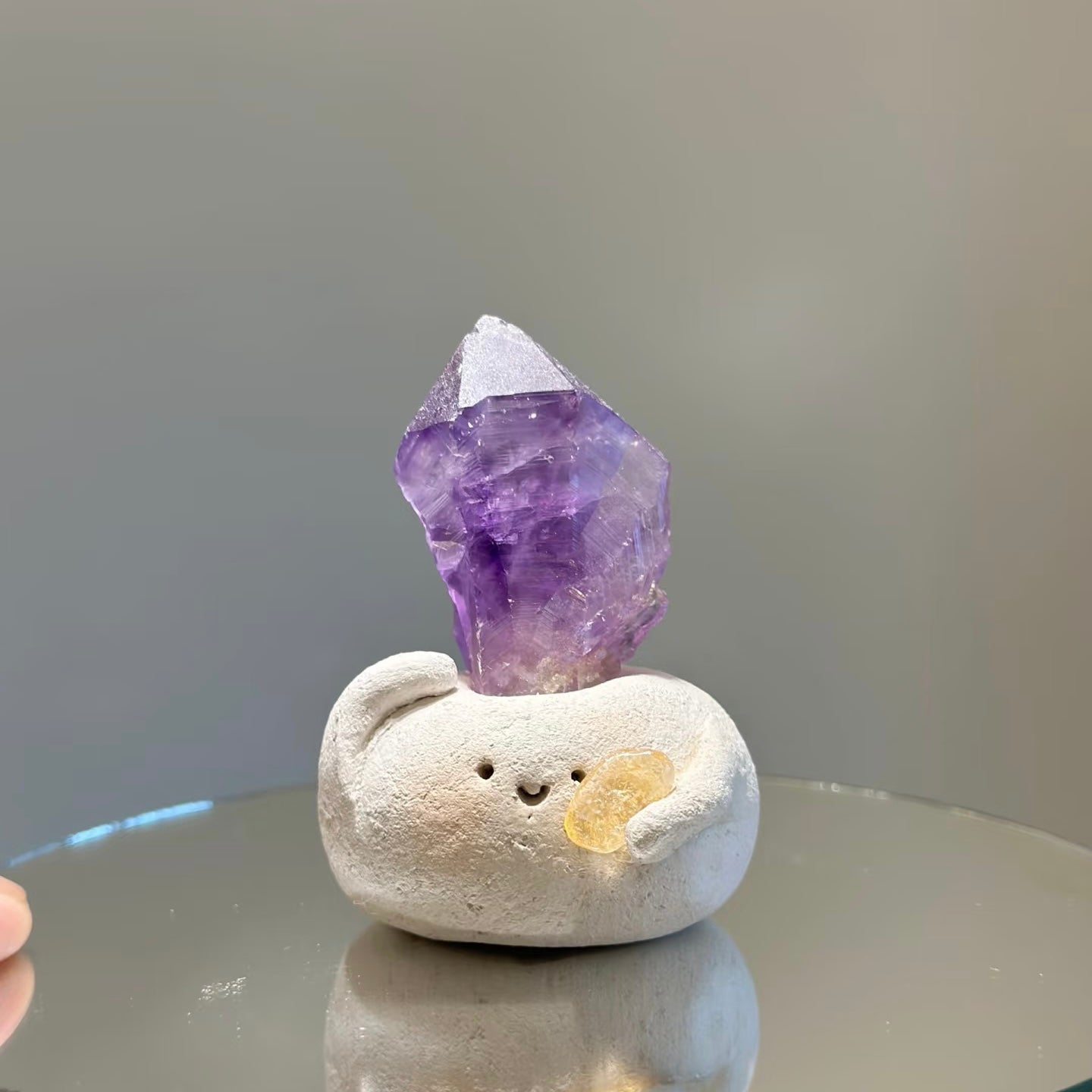 Amethyst Mini Planter: Your Personal Energy Garden