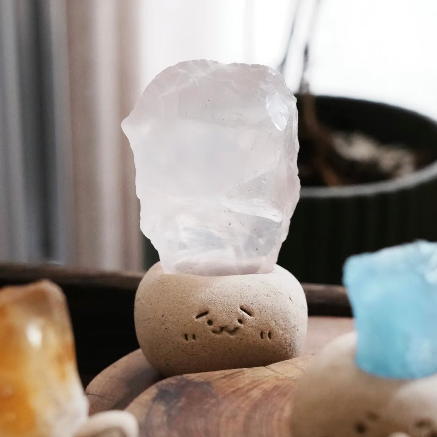 Clear Quartz Mini Planter: Your Personal Purifying Garden