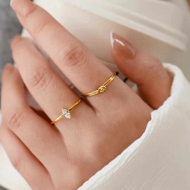 High quality Horse-eyes shape Moissanite diamond gold ring