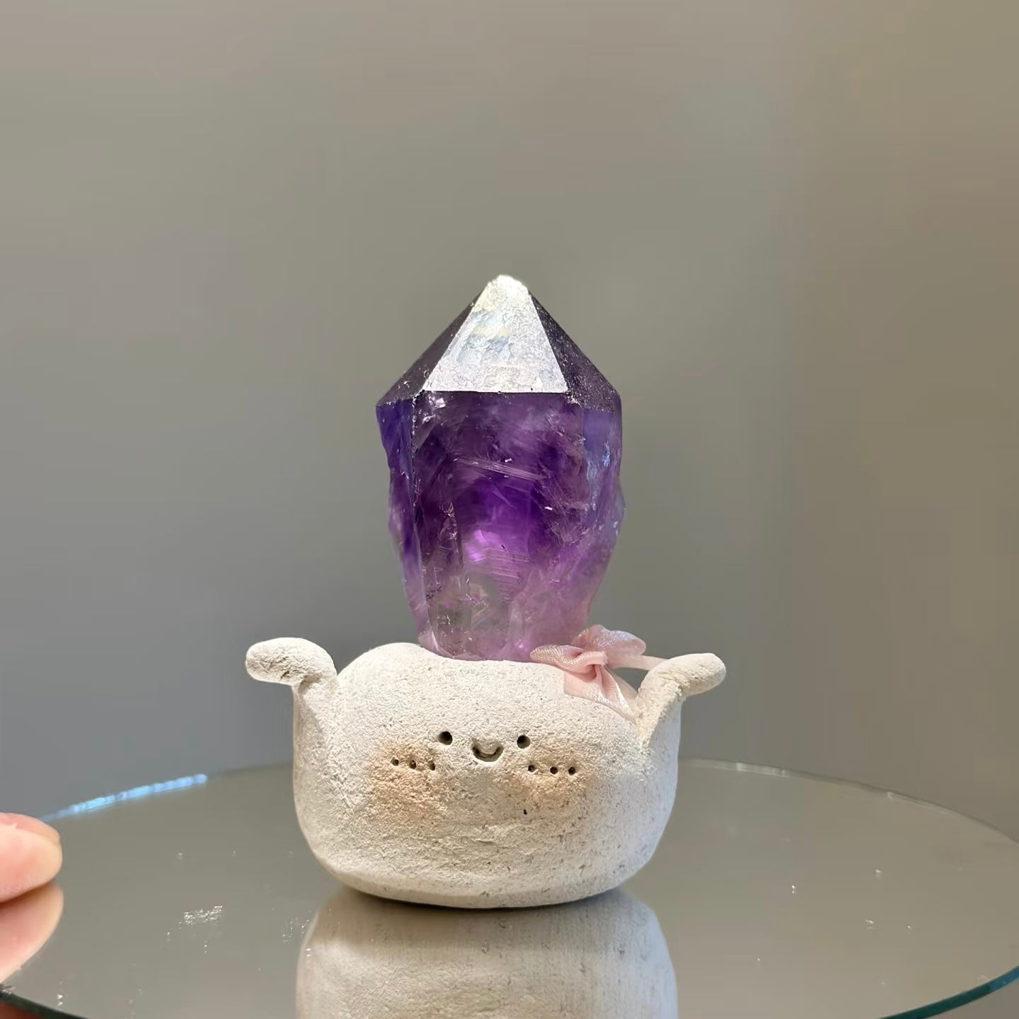 Amethyst Mini Planter: Your Personal Energy Garden