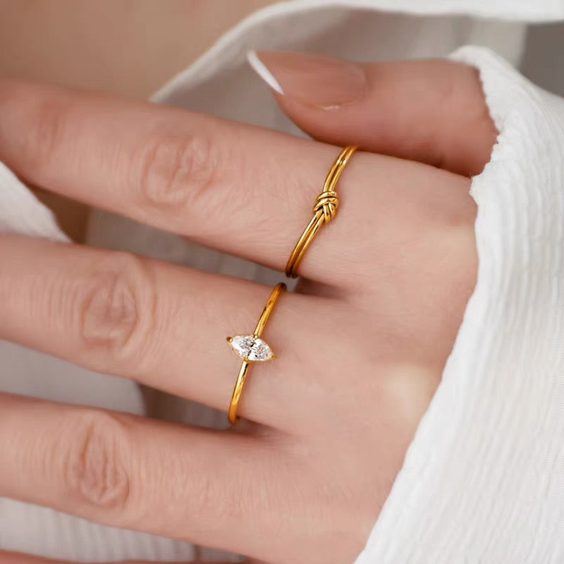 High quality Horse-eyes shape Moissanite diamond gold ring